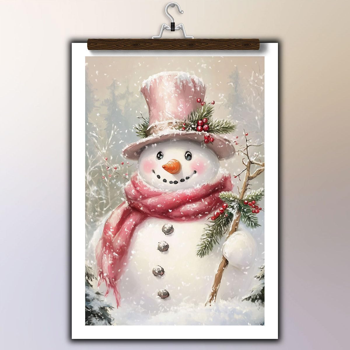 ⛄🎄 Cozy Snowman Wall Art 🖼️✨ | Festive Holiday Décor 🌟❄️