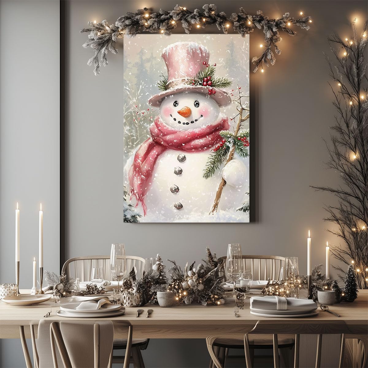 ⛄🎄 Cozy Snowman Wall Art 🖼️✨ | Festive Holiday Décor 🌟❄️