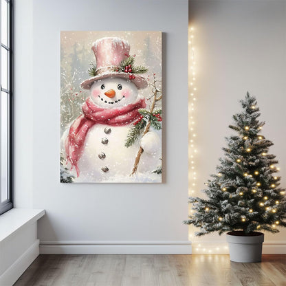 ⛄🎄 Cozy Snowman Wall Art 🖼️✨ | Festive Holiday Décor 🌟❄️