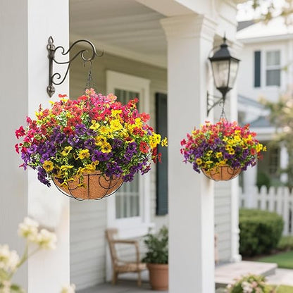 🌸🌿 Lush Artificial Flower Planters 🌞🏡 | Home & Garden Decor 💖✨