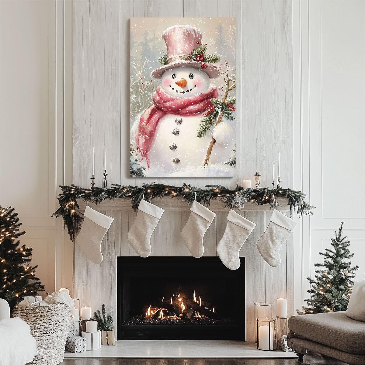 ⛄🎄 Cozy Snowman Wall Art 🖼️✨ | Festive Holiday Décor 🌟❄️