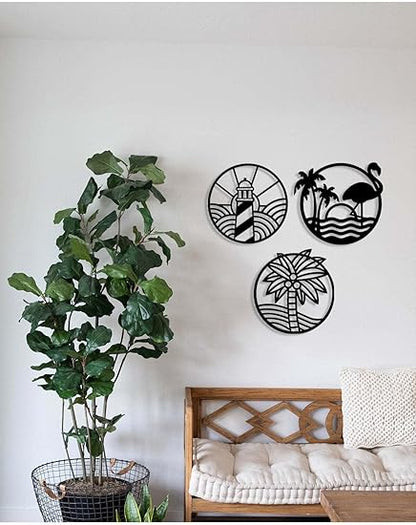 🖤✨ Modern Metal Wall Art 🖤 | Triple Panel Decor 🌟🏡