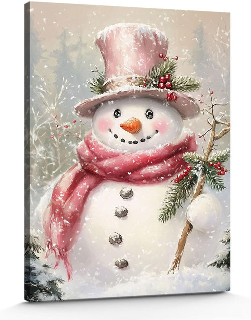 ⛄🎄 Cozy Snowman Wall Art 🖼️✨ | Festive Holiday Décor 🌟❄️