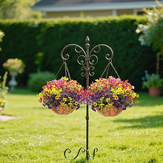 🌸🌿 Lush Artificial Flower Planters 🌞🏡 | Home & Garden Decor 💖✨