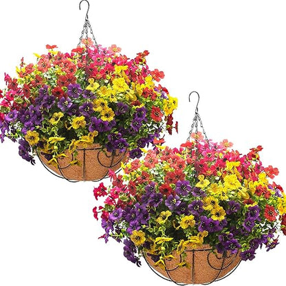 🌸🌿 Lush Artificial Flower Planters 🌞🏡 | Home & Garden Decor 💖✨