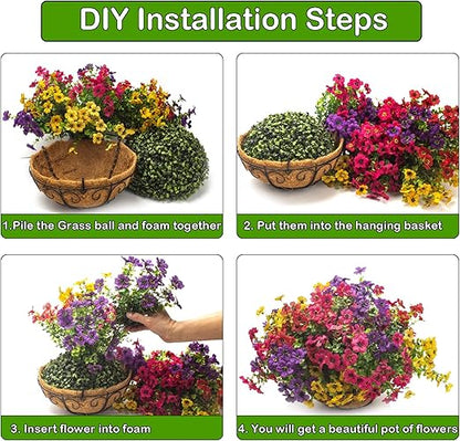 🌸🌿 Lush Artificial Flower Planters 🌞🏡 | Home & Garden Decor 💖✨