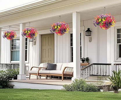 🌸🌿 Lush Artificial Flower Planters 🌞🏡 | Home & Garden Decor 💖✨